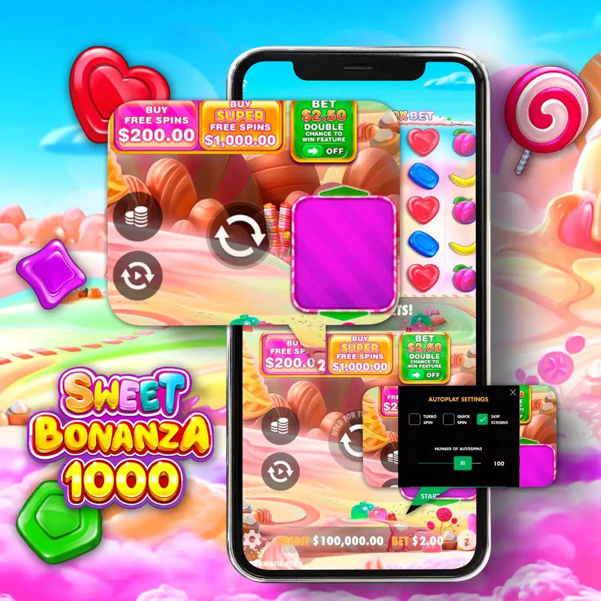 Game features Sweet Bonanza 1000